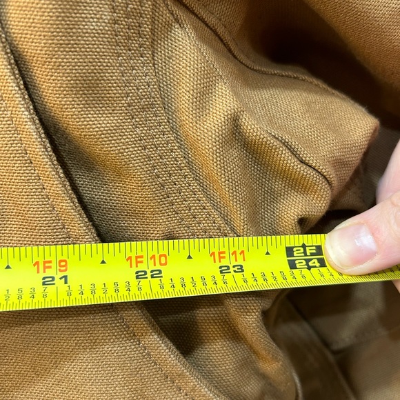 Carhartt Full Swing Chore Coat Mens M Tan Canvas Fleece Lined Workwear Jacket - Picture 9 of 13